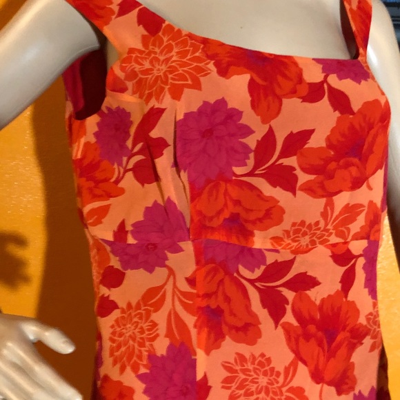 Bob Mackie Floral Print Silk Dress - Picture 5 of 8